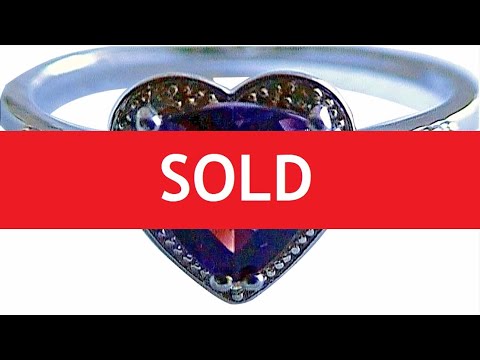 MOROCCAN AMETHYST RING Trillion 1.27CT & .15CTW Rd White ZIRCON Genuine! size 11