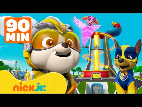 Patrulha Canina | Resgates incríveis do Rubble na torre! 🐾 90 minutos | Nick Jr. em Português