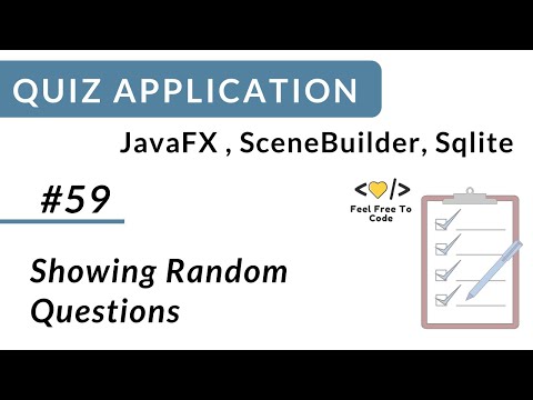 #59. Showing Random Questions | Javafx Quiz Applications
