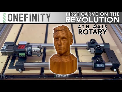 First Cut On The REVOLUTION 4th Axis Rotary!