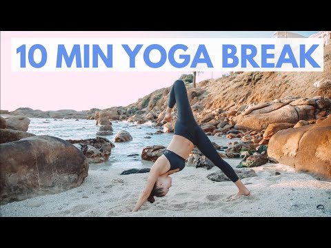 10 MIN YOGA FLOW: Yoga For Energy + Grounding | YOGA BREAK