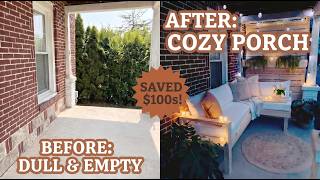 I Saved Hundreds on My Porch Makeover With This Outdoor Cushion Hack (Full DIY Build)