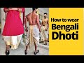 Step By Step Dhoti Draping Demo Bengali Style Style 2 With Dhoti And Saree