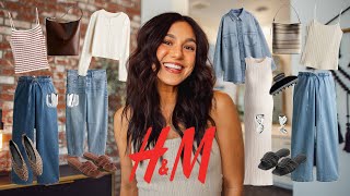 HUGE H&M SUMMER TRY-ON HAUL! (maternity, denim, wide-leg pants, bucket bags, leopard flats) | 2024