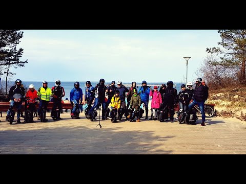 EUC Friends meet in Palanga. Ride Palanga,Klaipeda, Smiltyne and back 70km.