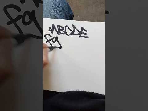 how to tag graffiti letters part1 #shorts