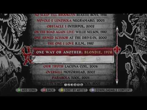 guitar hero world tour songlist