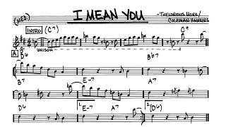 Danny Janklow - I Mean You (transcription)