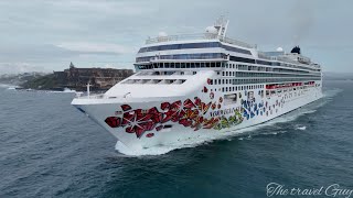 (4K) Norwegian Gem (Drone) Departure from Port of San Juan, PR! 