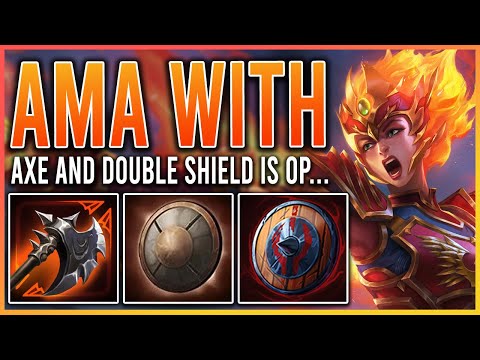 AMATERASU WITH AXE START AND DOUBLE SHIELD OWNS! - Grandmasters Ranked Conquest Season 9 #newbuild