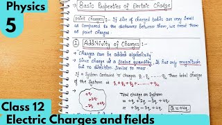 5) Basic properties of Electric Charge| Electric charges and fields| Electrostatic Class12 Physics