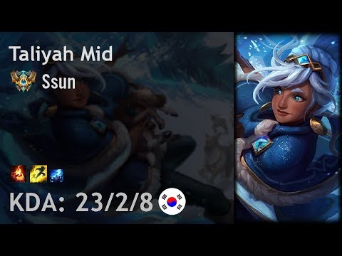 Taliyah Mid vs Kassadin - Ssun - KR Challenger Patch 7.18
