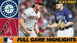 Seattle Mariners vs. Arizona Diamondbacks [FULL GAME] 4/27/2024 | MLB Highlights - MLB Season 2024