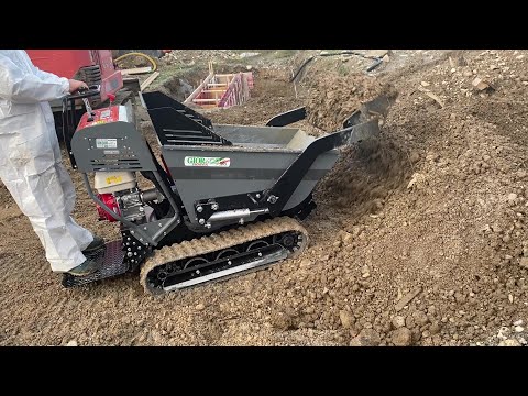 MOTOCARRIOLA CINGOLATA GIOR 600 PRO HONDA - CASSONE DUMPER con PALA AUTOCARICANTE -da Giordano Cairo