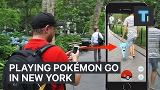 Playing Pokémon GO in New York