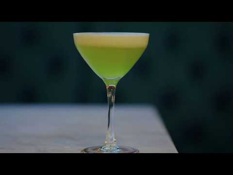 Luis Hernandez makes a Midori Sour Cocktail at Gibson & Luce in New York City