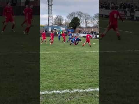 Whitley bay v North Shields. Hill heads. 26.12.25. Whitley free kick