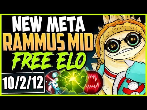 NEW META RAMMUS MID LANE | THIS IS FREE ELO S+ TIER DAMAGE | Rammus MID Unranked to Challenger #12