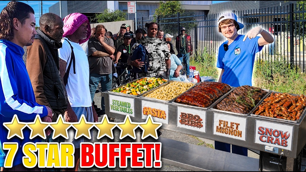7 Star Buffet For The Homeless!