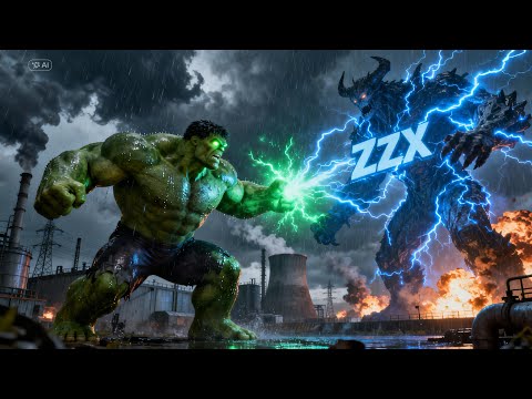 HULK VS ZZZAX ⚡ Epic 3D CGI Battle | The Power Plant Showdown | Realistic Superhero Fight 2025