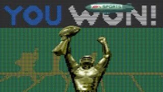 Madden NFL 95 Sega Genesis Super Bowl Detroit Lions vs Pittsburgh Steelers Gameplay Only Longplay