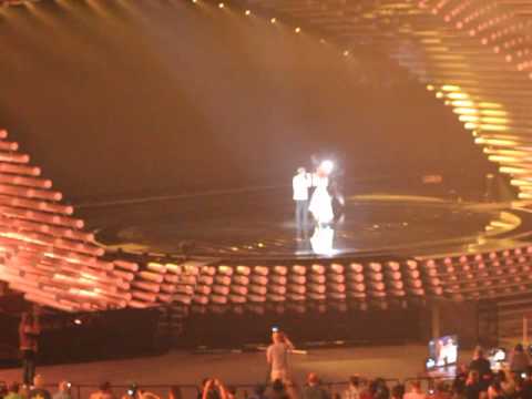 Mørland & Debrah Scarlett from Norway rehearse 'A Monster Like Me'