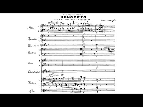 [Full Score] Jean Françaix - Clarinet Concerto (1968)