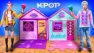 Руми и Бэйби Саджа построили секретные домики! К-Pop Охотницы на Демонов в реальной жизни!