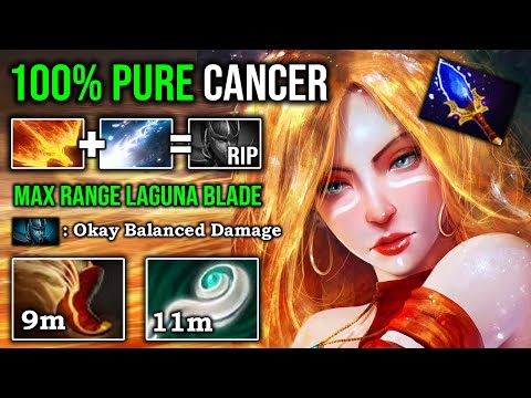 100% PURE SHOCKING DAMAGE 11Min Eul's + Boots Lina Mid 2s Deleted PA with Aghanim Laguna DotA 2