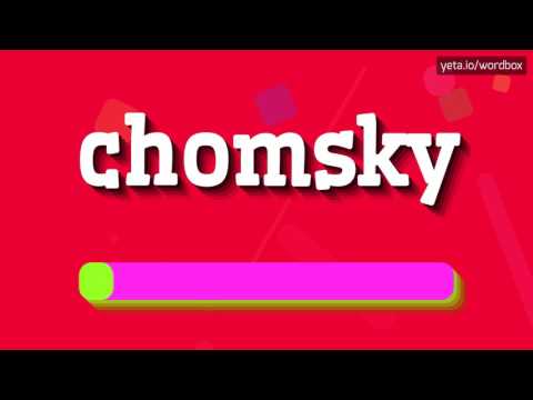 CHOMSKY - HOW TO PRONOUNCE IT!?