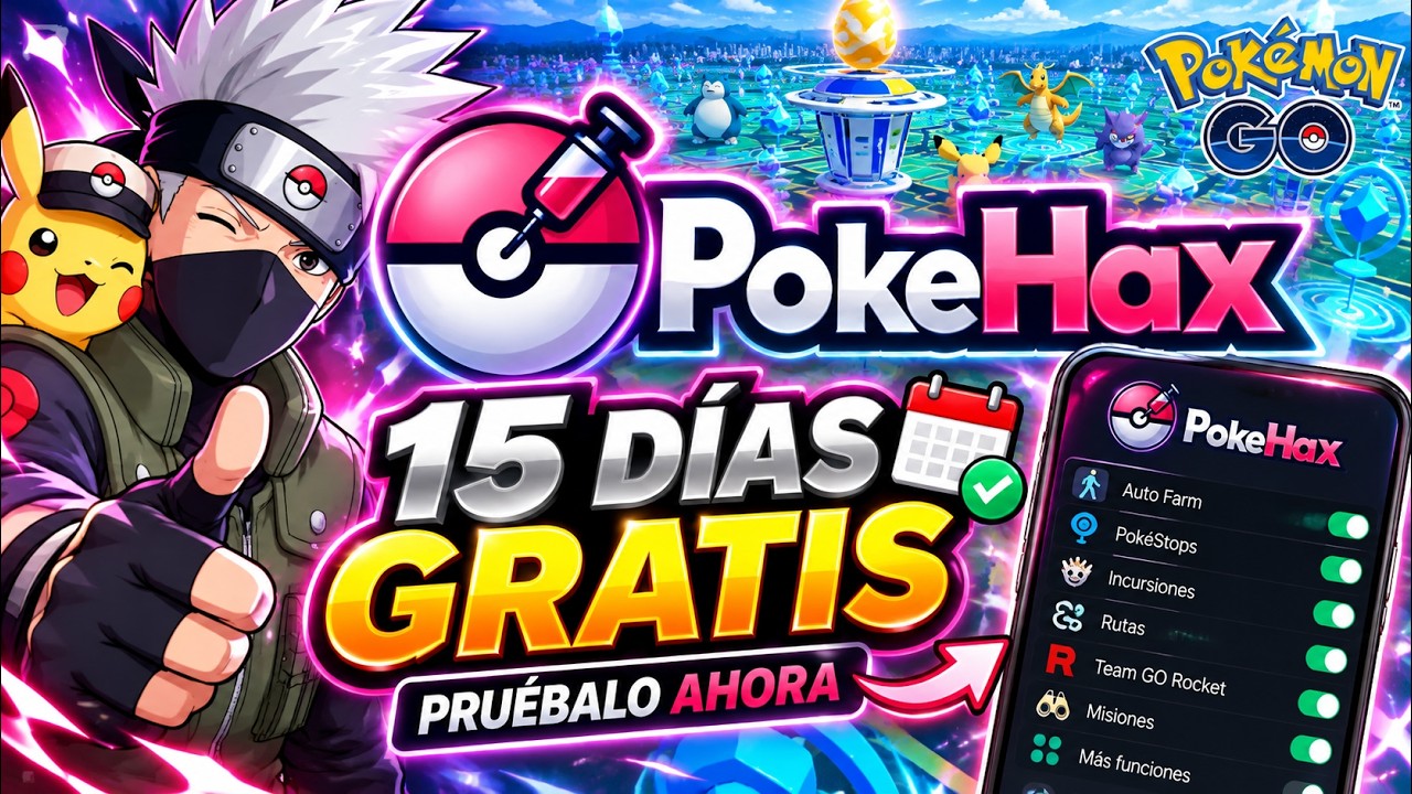 🔥 PokeHax GRATIS por 15 DÍAS 🤯 | ¡Activa tu Licencia y Prueba el FARMER Automático! Pokémon GO