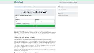 Generator liczb losowych - Skalkuluj.pl