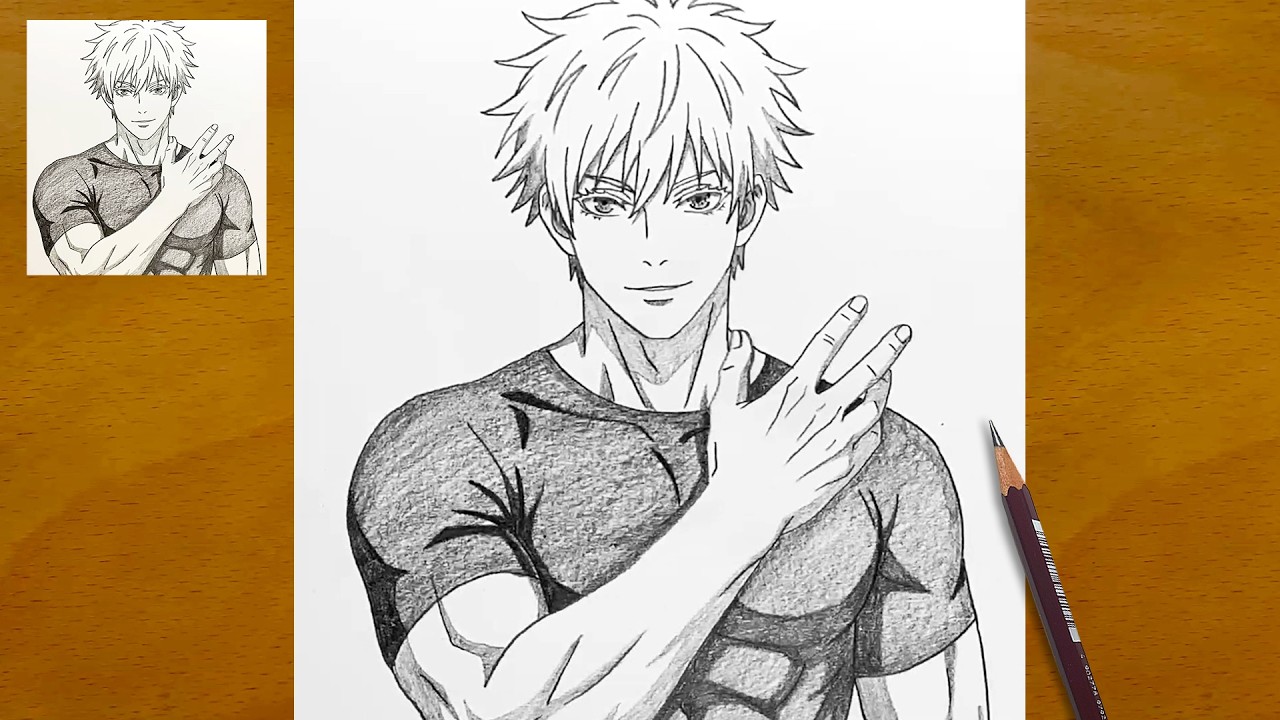 Gojo Satoru Pencil Drawing | Epic Anime Style Art