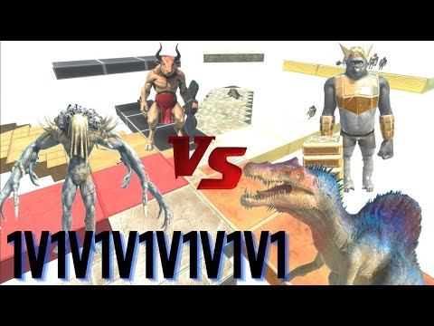 1V1V1V1V1V1V1 TOURNAMENT! PRIMATES VS INFENALS VS FANTASY VS C DINOS VS G I VS REPTILES VS M HUMANS
