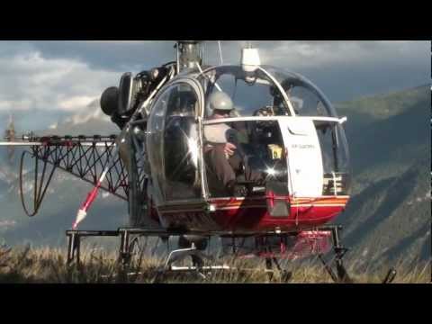 SA 315B Décollage Lama Air-Glaciers région Champlan/Air-Glaciers Lama takeoff area Champlan