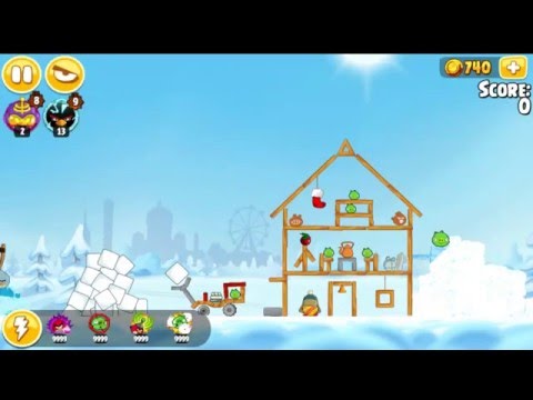 Angry Birds Seasons On Finn ice All levels