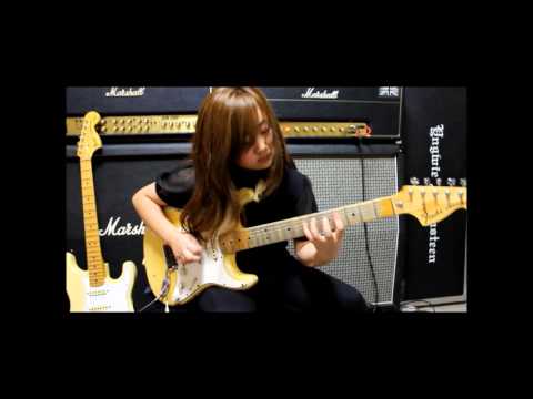 Yngwie Tribute Stratocaster The Seventh Sign 桜花 10 years old. ギター少女