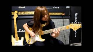Yngwie Tribute Stratocaster The Seventh Sign 桜花 10 years old. ギター少女