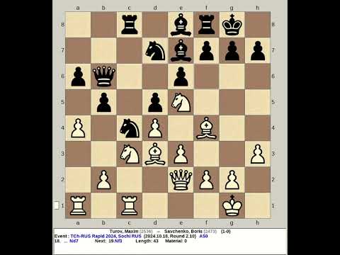 Turov, Maxim vs Savchenko, Boris | Russia Rapid Chess 2024, Sochi