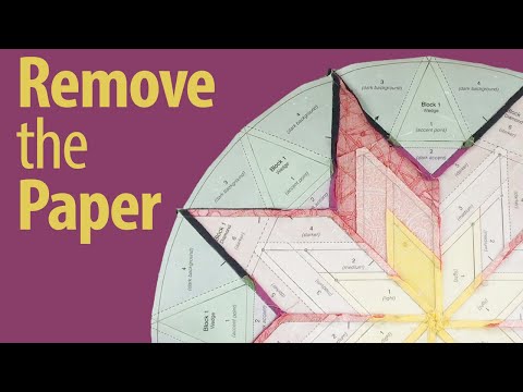 Sizzle Quilt: Remove the paper from your foundation pieced block