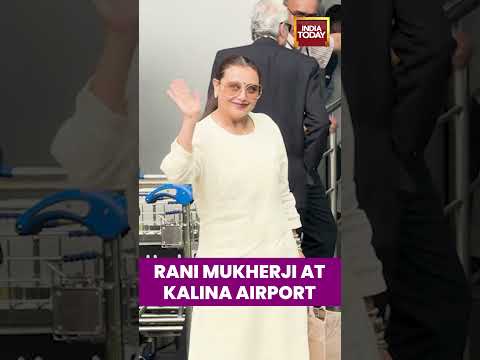 #ranimukherjee Spotted at Kalina Private Airport: #bollywood Star's Travel Candid #celebritynews