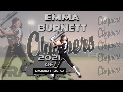 2021 Emma Burnett Outfield Softball Skills Video - So Cal Choppers Fausett