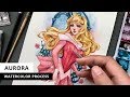 Aurora Watercolor Process