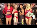 AMANDA SERRANO & HEATHER HARDY GO FACE TO FACE AT WEIGH IN AT MADISON SQUARE GARDEN