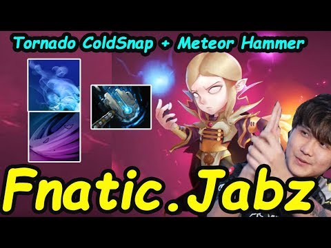 Fnatic Jabz - Invoker Quas Build Tornado ColdSnap + Meteor Hammer Blow Ur Mind | Dota 7.19c Rank
