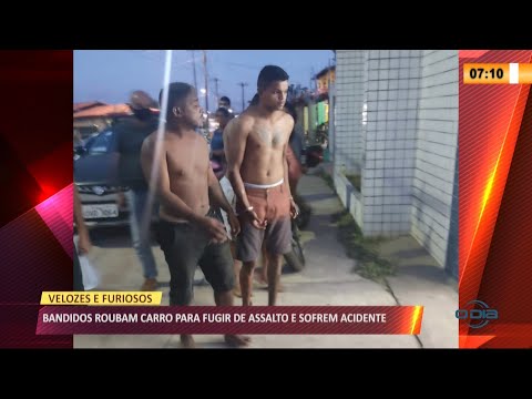 Bandidos roubam carro para fugas de assaltos e sofrem acidente 24 06 2021