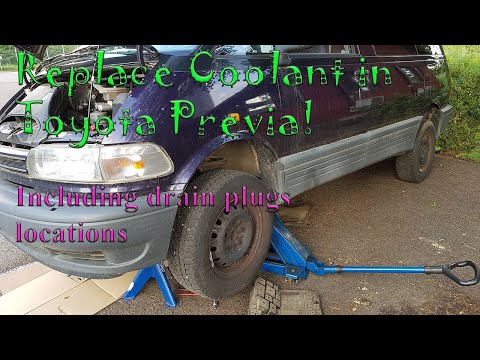 Replace coolant in Toyota Previa including drain plug locations