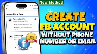How to Create Facebook Account without phone Number & Email Address 2024 ( Step-by-Step )