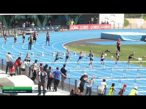 Girls Under 12 80m Hurdles H2 - 2020 State Combined Events Championships // LAVicTV