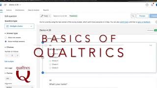 Qualtrics Basics: Create Survey, Get Survey URL, View Data/Reports